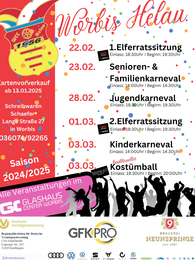 Worbis Helau! Karnevalssaison 2024/2025 🤡🪩🔥