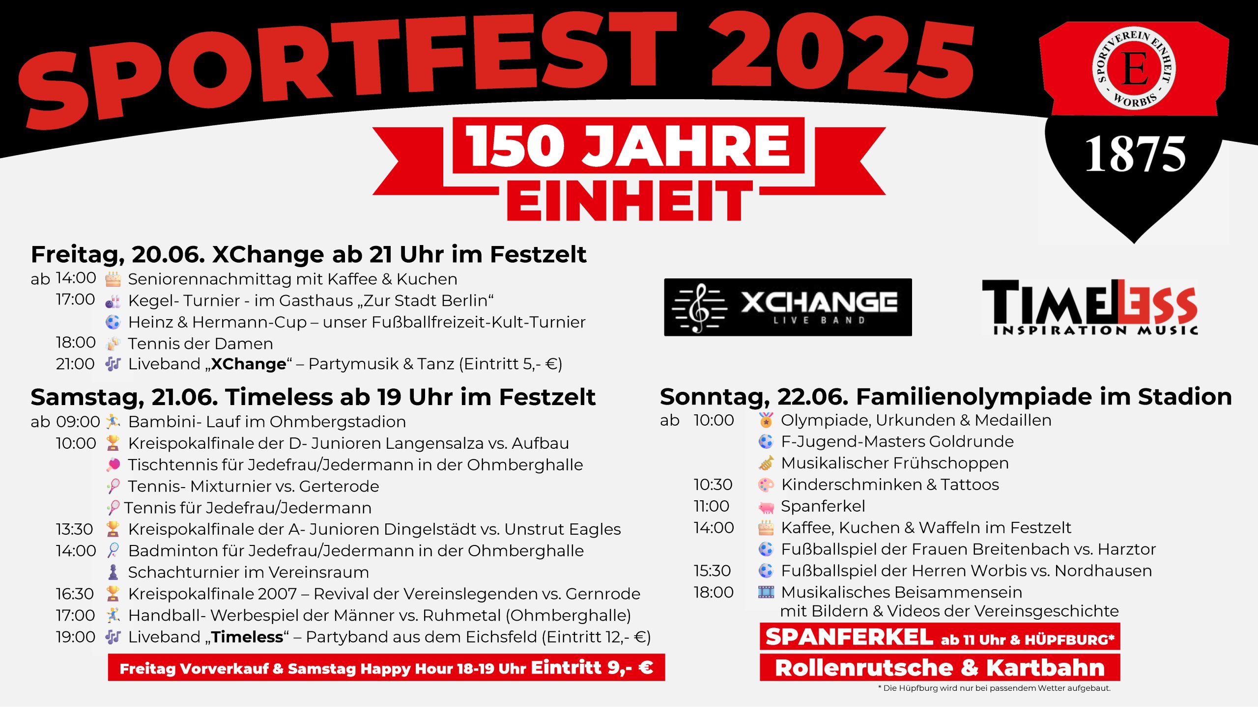 Sportfest 2025 - 150 JAHRE EINHEIT