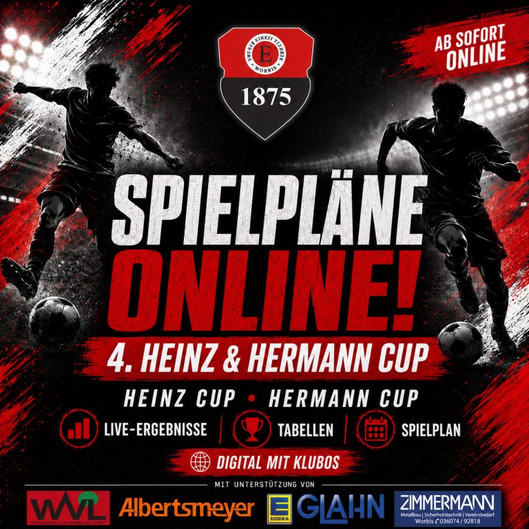 ⚽ 4. Heinz und Hermann cup | Die Spielpläne sind online! ❤️🖤