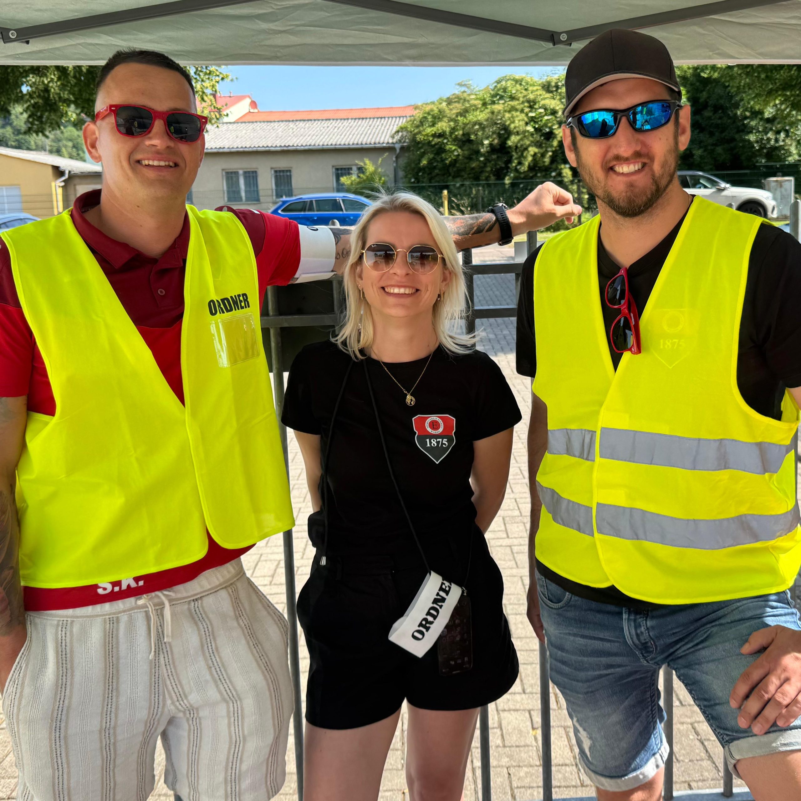 Stefan, Heidi und Benni im Ordnerteam